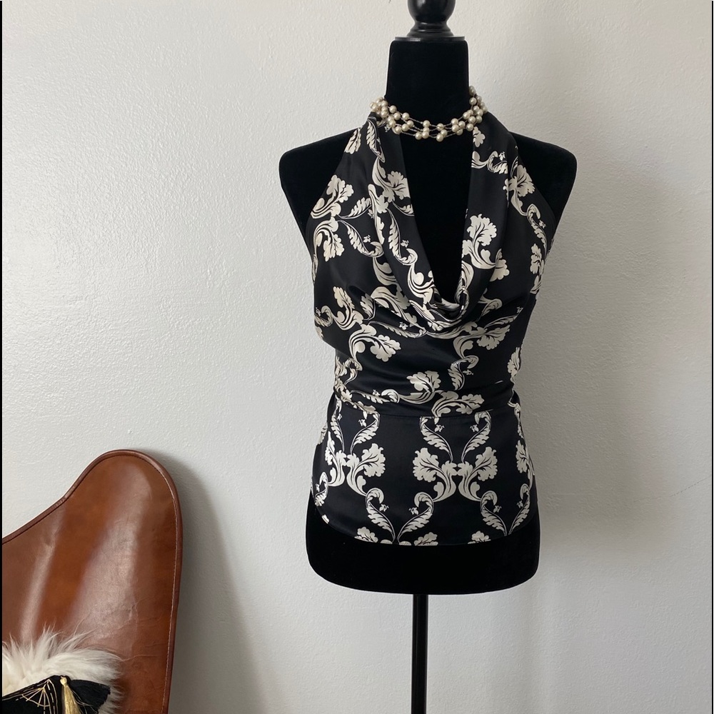 White House Black Market Silk Halter